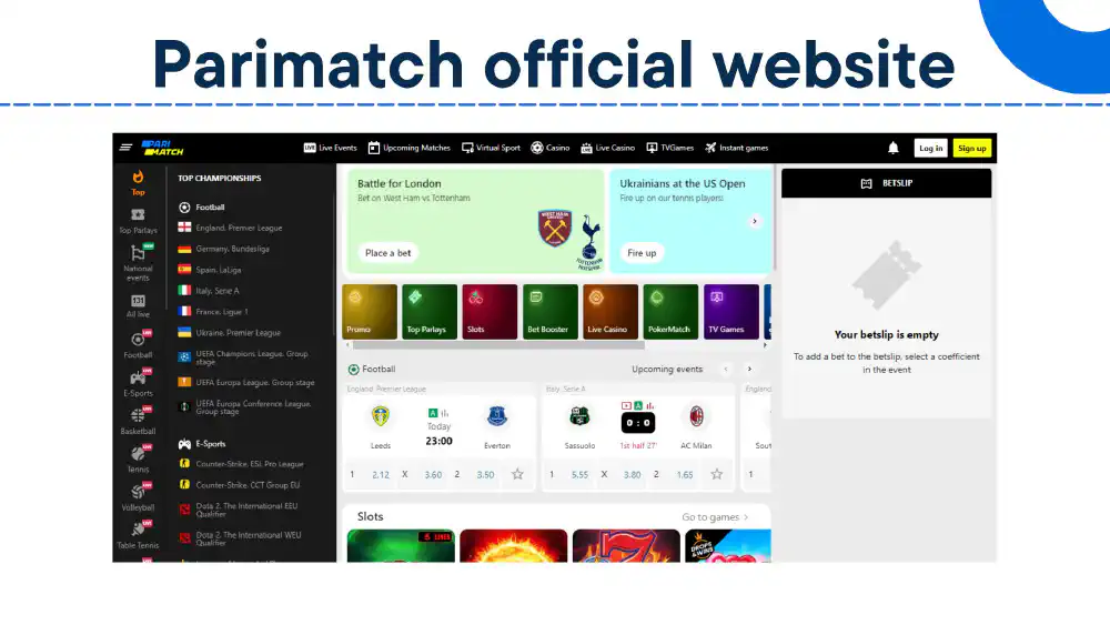 Parimatch full version of the site